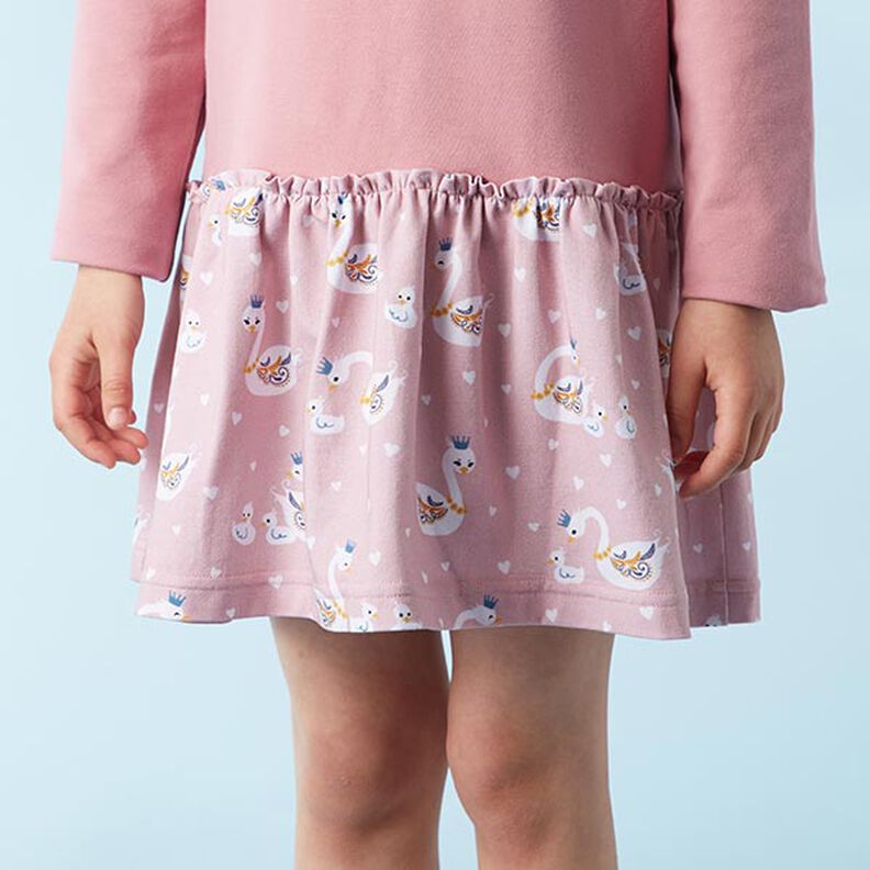 Lehké francouzské froté jednobarevné – tmavě starorůžová,  image number 7