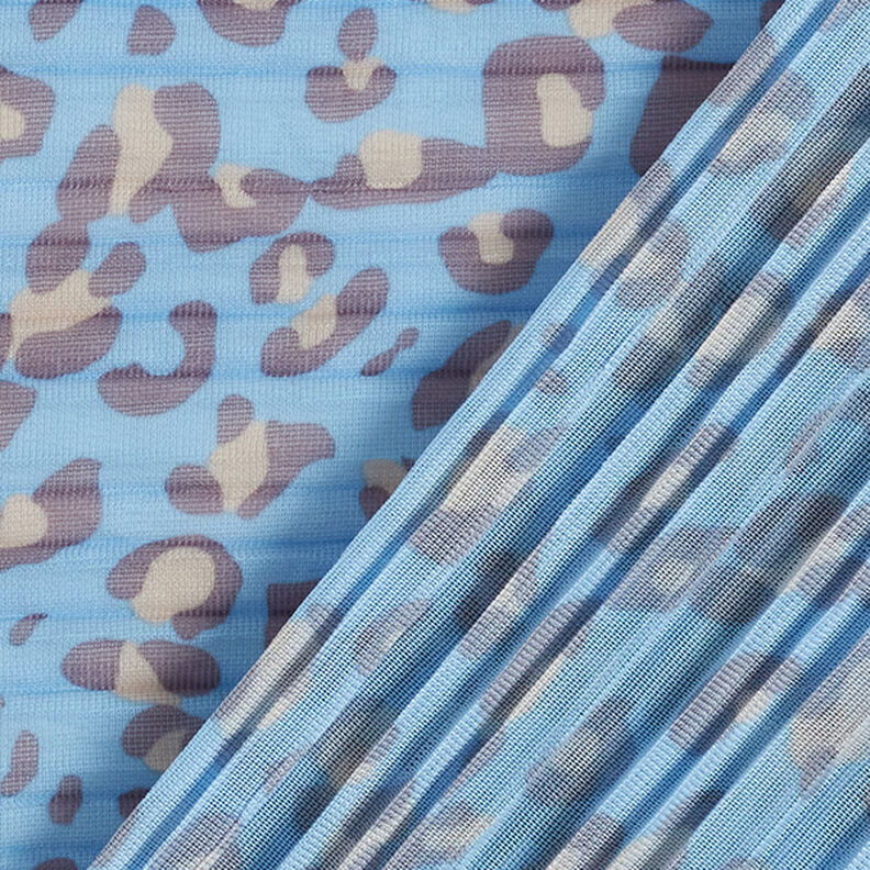 Plisovaný leopardí vzor – světle modra,  image number 4