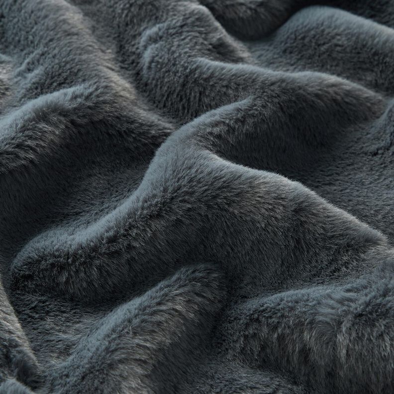 kvalitní jednobarevné umělé kožich – modrošedá,  image number 2