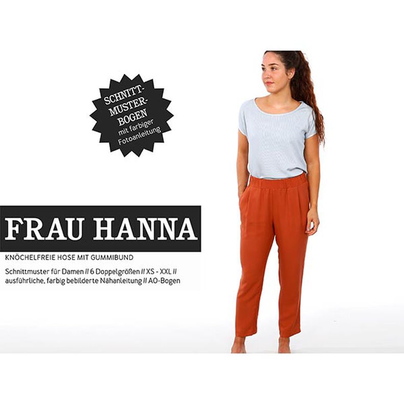 FRAU HANNA – ležérní kalhoty do gumy, Studio Schnittreif  | XS -  XXL,  image number 1