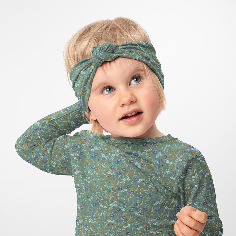 Bavlněn&yacute; žerzej Lesn&iacute; květinov&aacute; louka digit&aacute;ln&iacute; potisk &ndash; r&aacute;kosove zelen&aacute;,  image number 5