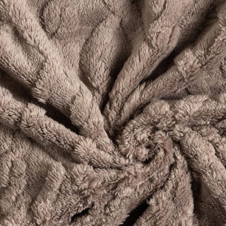 Umělá kožešina diamanty – taupe (šedohnědá),  image number 3