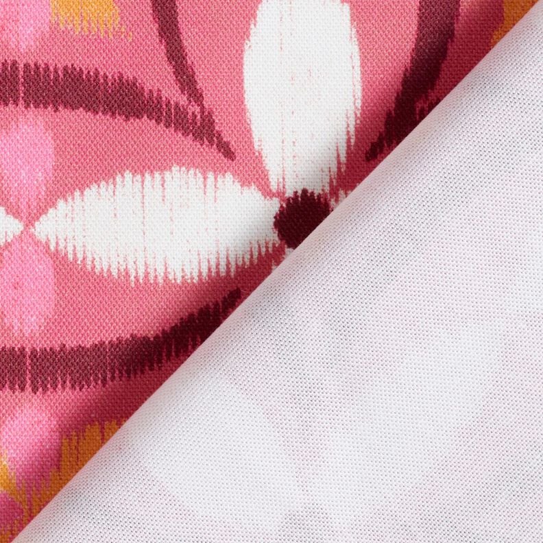 Dekorační látka Plátno Vzhled velké výšivky – pink/slonová kost,  image number 4