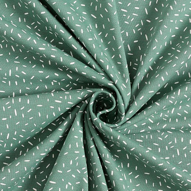 Bavlněný žerzej Konfety – rákosove zelená,  image number 3