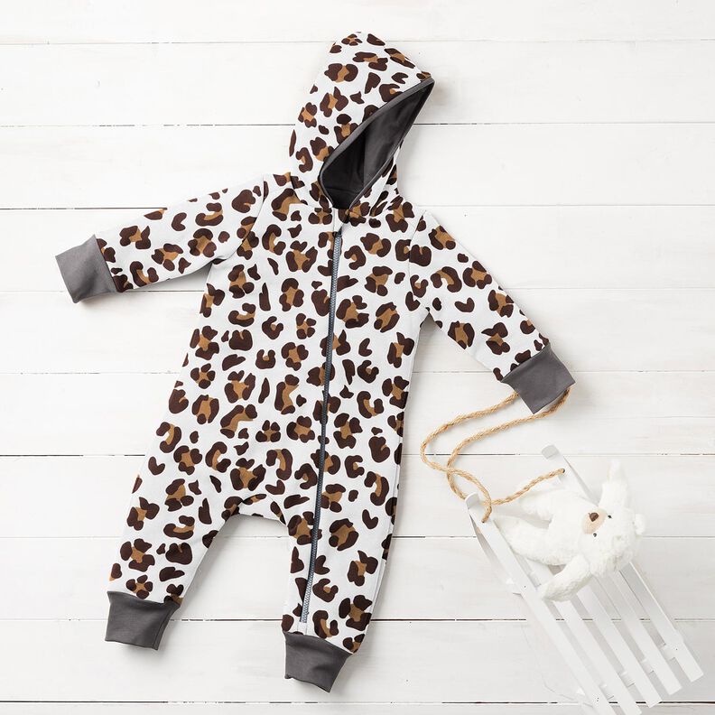 Francouzské froté digitální potisk – písková,  image number 6