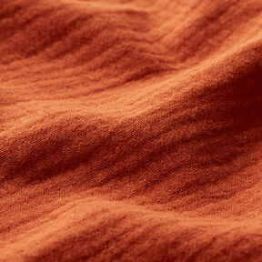 Mušelín / dvojitá mačkaná tkanina – terracotta, 