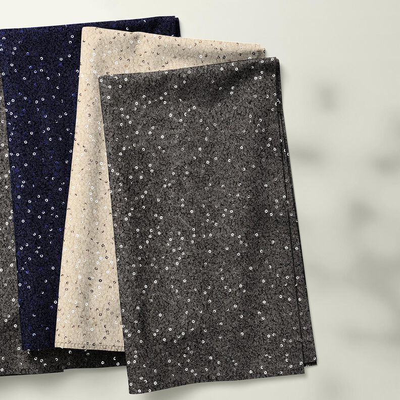Pletené buklé Pajetky Jednobarevné provedení | Poppy Fabrics – šedá, image number 6