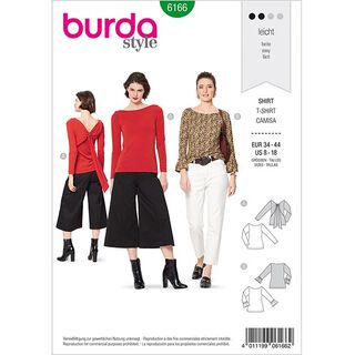 Tričko, Burda 6166 | 34-44, 
