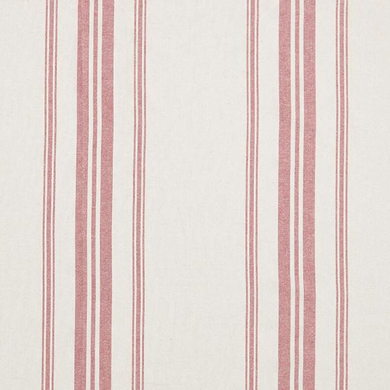 Dekorační látka Plátno tkané pruhy – červená,  image number 1