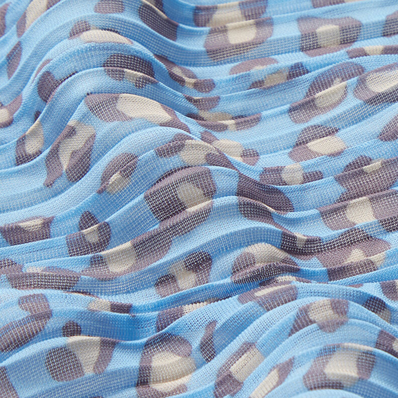 Plisovaný leopardí vzor – světle modra,  image number 2