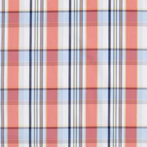 Bavlněná směs tartan s lesklými proužky – korálová, 