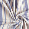 Mušelín / dvojitá mačkaná tkanina Pruhy barvené v přízi | Poppy – bílá/namornicka modr,  thumbnail number 3
