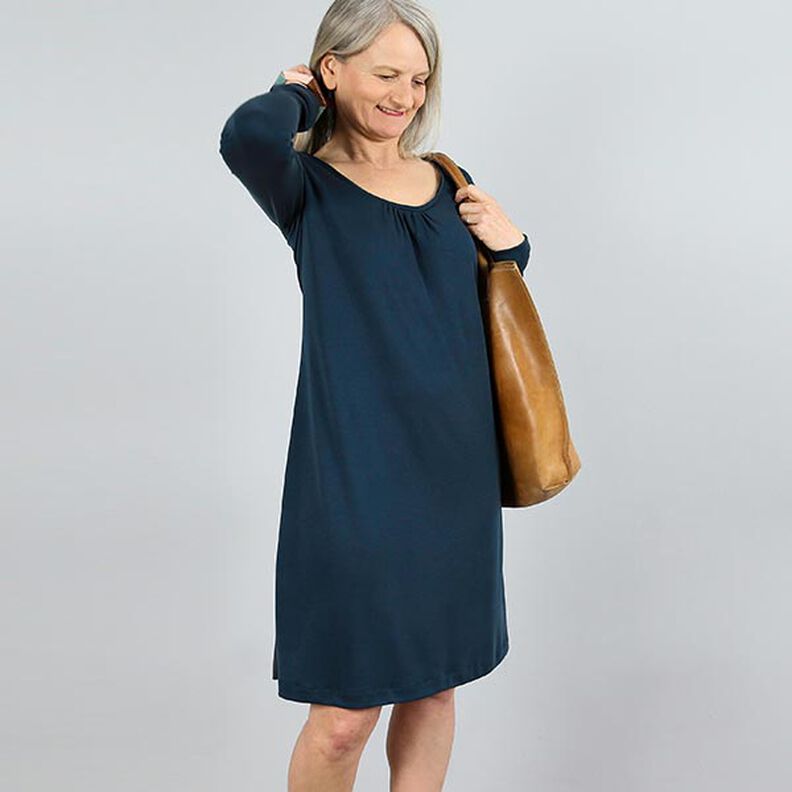 FRAU VLIELAND Žerzejové šaty s kulatým výstřihem | Studio Schnittreif | XS-L,  image number 4