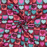 Bavlněný popelín Kostky-srdce | Poppy Fabrics – burgundská červená,  thumbnail number 3