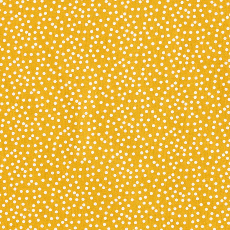 Bavlněná látka Kreton Nepravidelné puntíky – kari žlutá,  image number 1