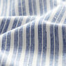 Směs lnu a bavlny proužek široký – džínově modrá/vlněná bílá,  thumbnail number 2