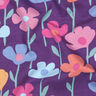 Francouzské froté letní teplákovina Barevné květiny | Poppy Fabrics – červenofialková,  thumbnail number 2