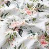 Mušelín / dvojitá mačkaná tkanina Akvarel růžové vinné révy digitální potisk – bílá,  thumbnail number 2