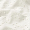 Bavlněná tkanina s vyšitými úponky ve tvaru kapky – bílá,  thumbnail number 2