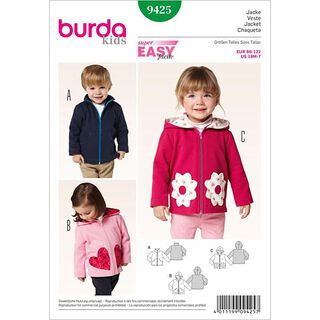 Kabátek / Kabátek s kapucí, Burda 9425, 