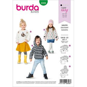 Mikina, Burda 9308 | 92-122, 