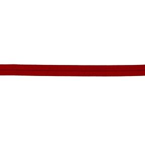 Elastická lemovací stuha  lesklý [15 mm] – karmínově červená, 