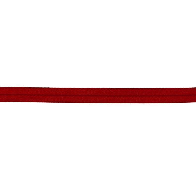 Elastická lemovací stuha  lesklý [15 mm] – karmínově červená,  image number 1