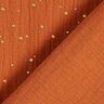 Bavlněný mušelín Rozptýlené zlaté tečky – terracotta/zlatá,  thumbnail number 4
