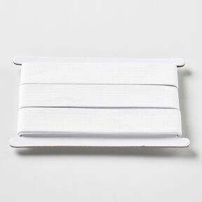 Hladká gumová stužka [3 m | 25 mm] – bílá, 