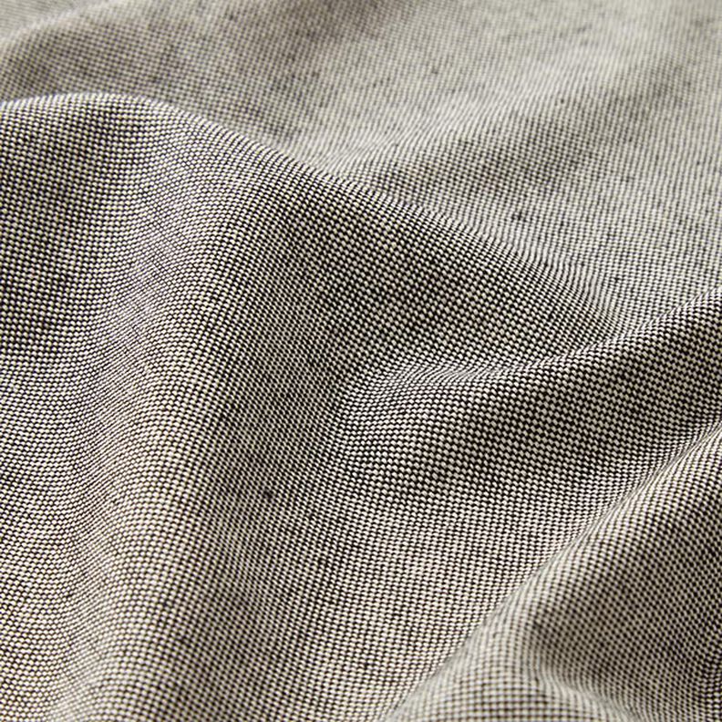Dekorační látka polopanama šambré, recyklovaná – černá/bílá,  image number 2