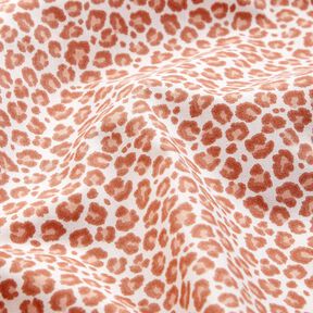 Bavlněná látka Kreton Malý leopard – slonová kost/mědená, 