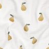 Mušelín / dvojitá mačkaná tkanina Hruška digitální potisk | Poppy Fabrics – bílá/olivově žlutá,  thumbnail number 2