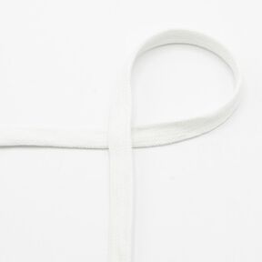 Plochá šňůra Mikina s kapucí Bavlna [15 mm] – bílá, 