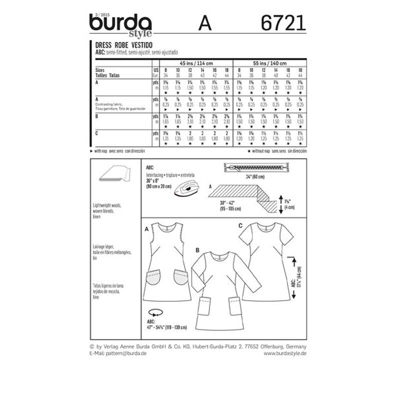 Šaty, Burda 6721,  image number 7