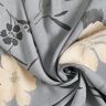 Viskózová tkanina akvarel květiny – šedá,  thumbnail number 3
