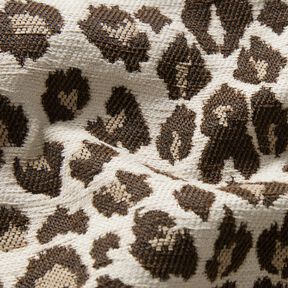 Čalounická látka Žakár Leopard – kremová/sasanková, 