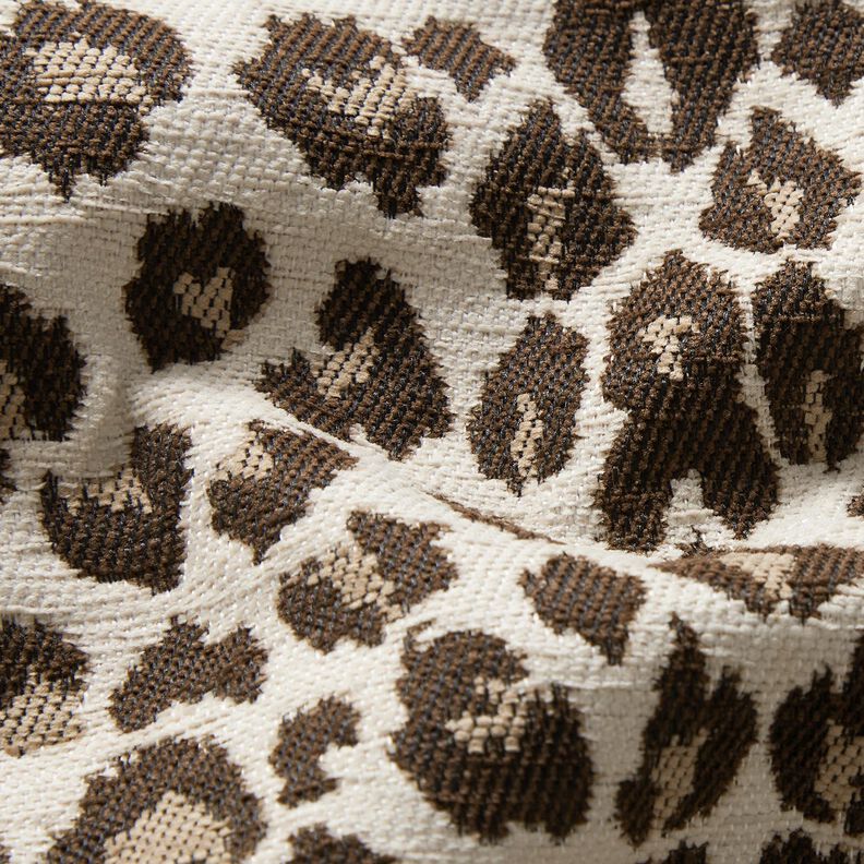 Čalounická látka Žakár Leopard – kremová/sasanková, image number 2