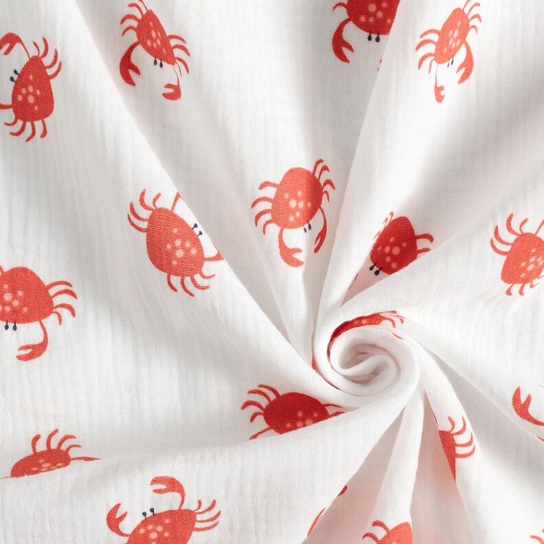 GOTS Mušelín / dvojitá mačkaná tkanina Krabi | Poppy Fabrics – slonová kost,  image number 3