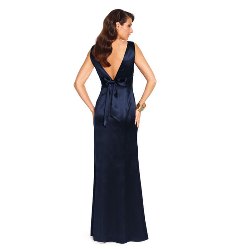 Stretch Satin – noční modrá, image number 5