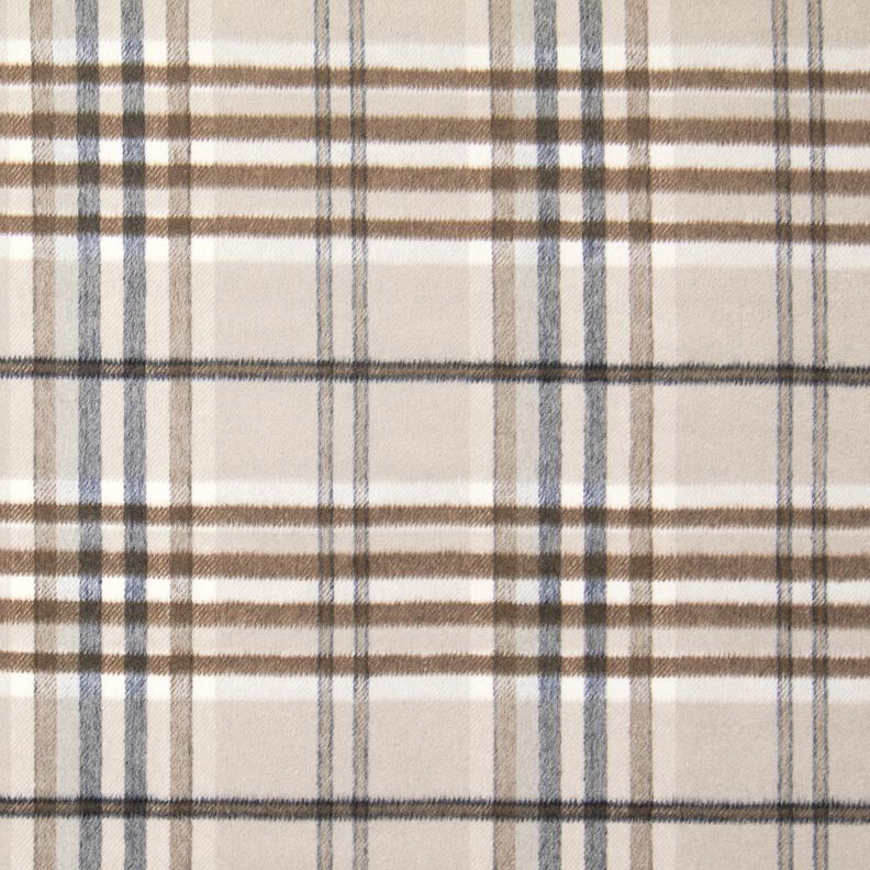 Látka na kabáty Vlněná směs Zdrsněné kostky – taupe (šedohnědá)/mocca, image number 1