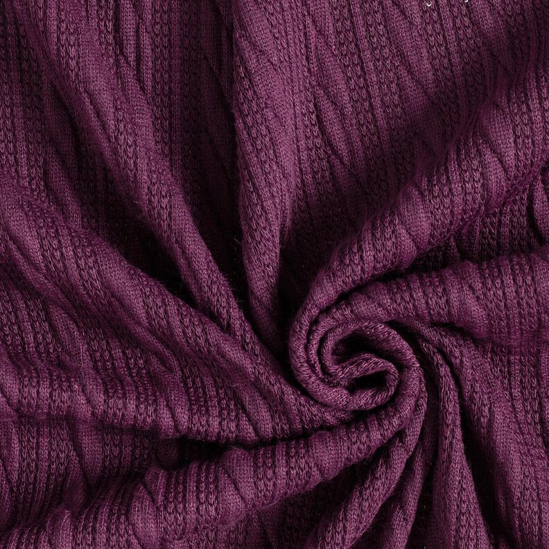 Úplet Kloké Copánkový vzor – merlot,  image number 3
