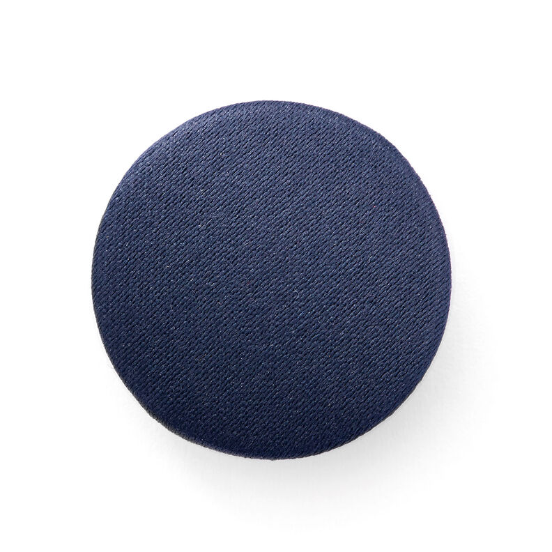 Potažený knoflík, Satén Duchesse – džínově modrá,  image number 1