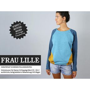 FRAU LILLE – raglánová mikina s šikmými dělicími švy, Studio Schnittreif  | XS -  XXL, 