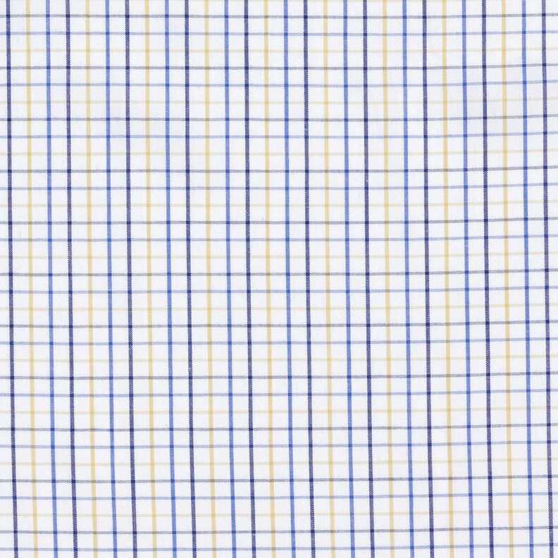 Bavlněná tkanina Gitterkaro – bílá/modrá, image number 1