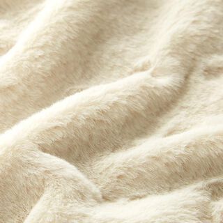 Čalounická látka Umělá kožešina – vlněná bílá, 