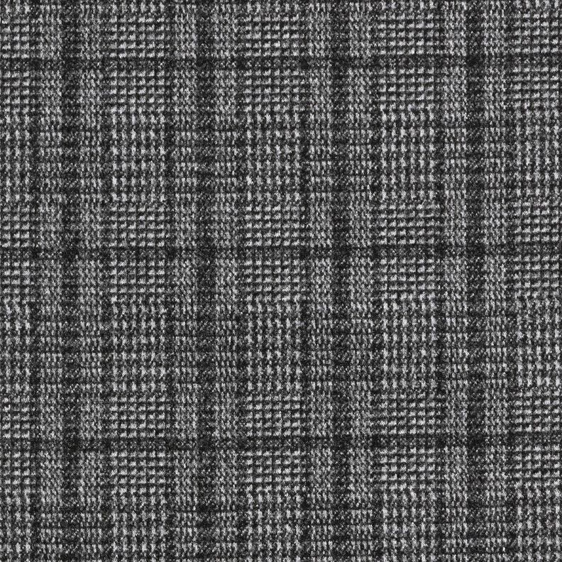 Kabátový úplet strečový glencheck – světle šedá/antracitová,  image number 1