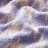 Hrubě tkaná kabátová látka typu houndstooth – béžová/šeříková,  thumbnail number 2