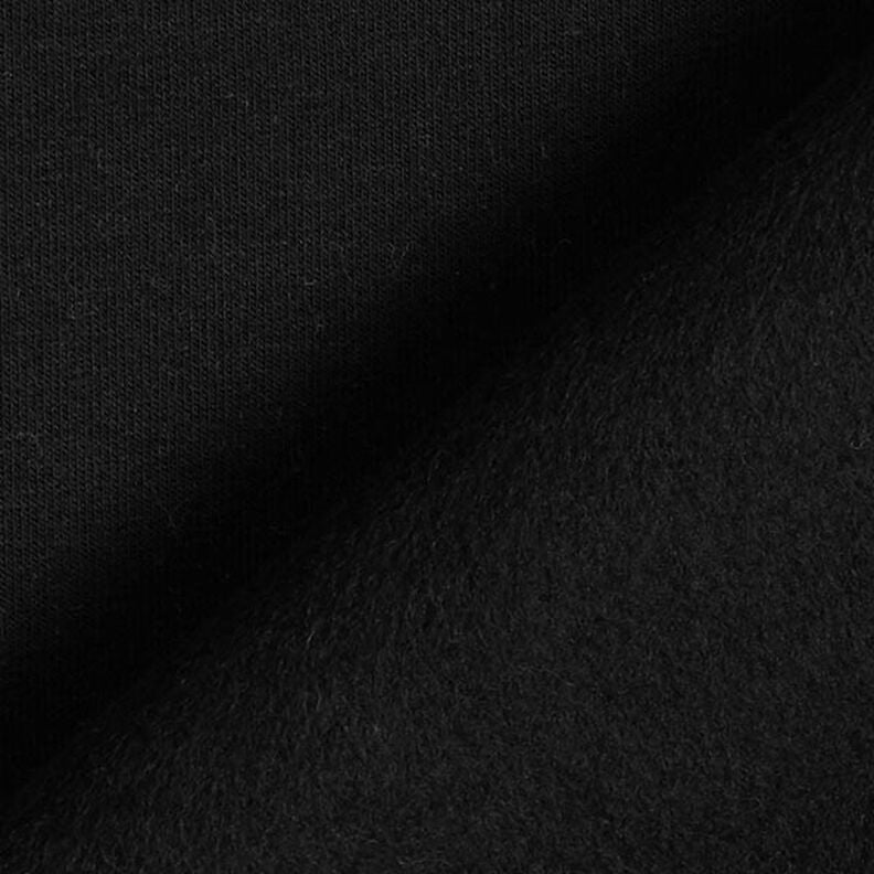 Lehká bavlněná teplákovina jednobarevná – černá,  image number 3