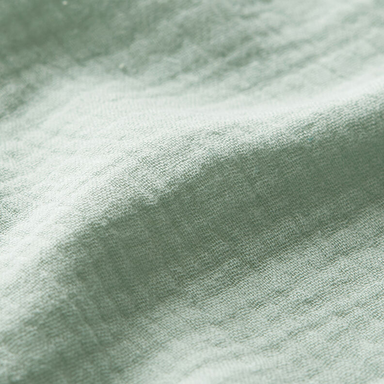 Mušelín / dvojitá mačkaná tkanina – mátově,  image number 3