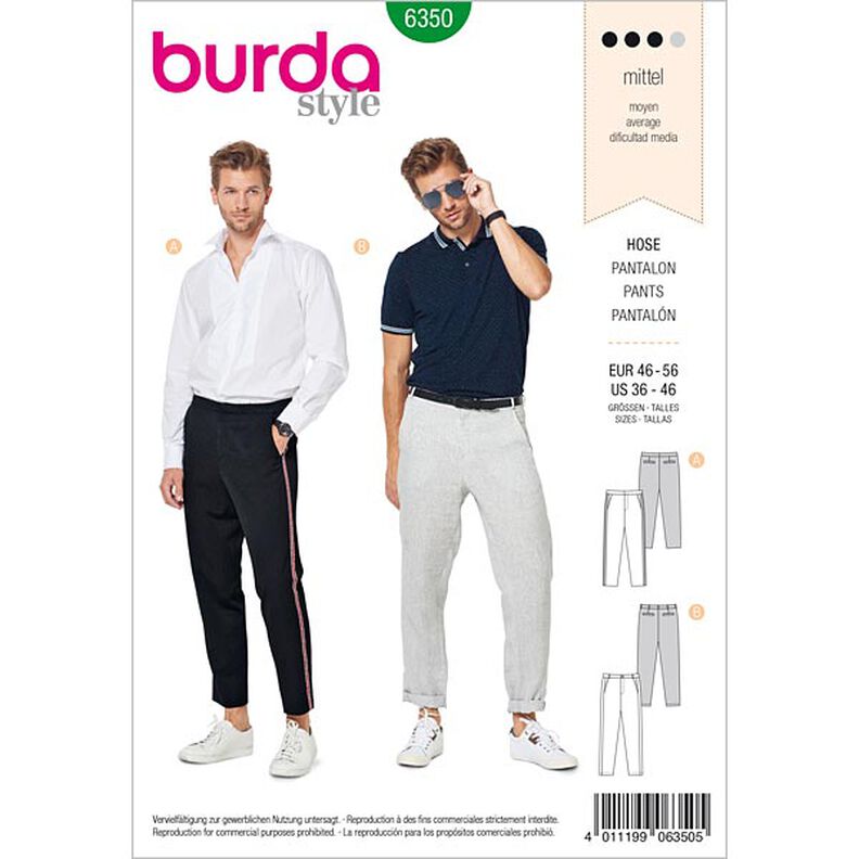 Pánské kalhoty, Burda 6350 | 46 - 56,  image number 1